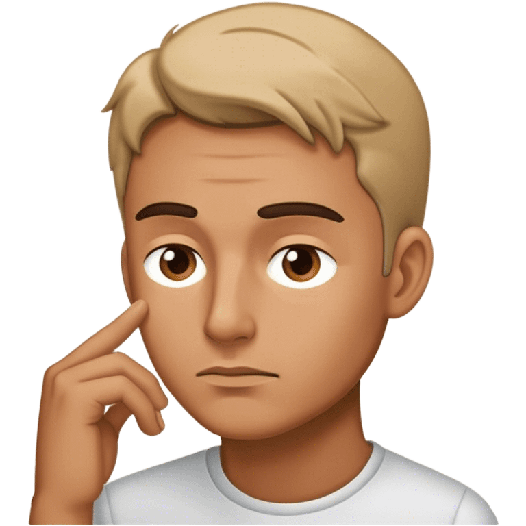 a man is thinking about something important emoji