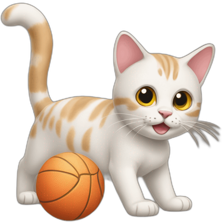 Cat play with the ball emoji