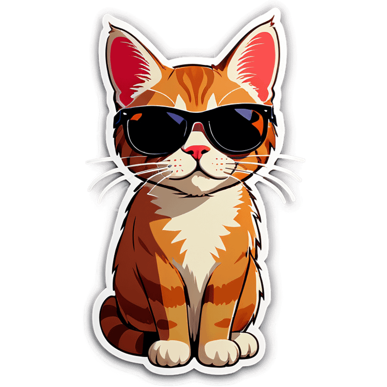 Cat with sunglasses emoji