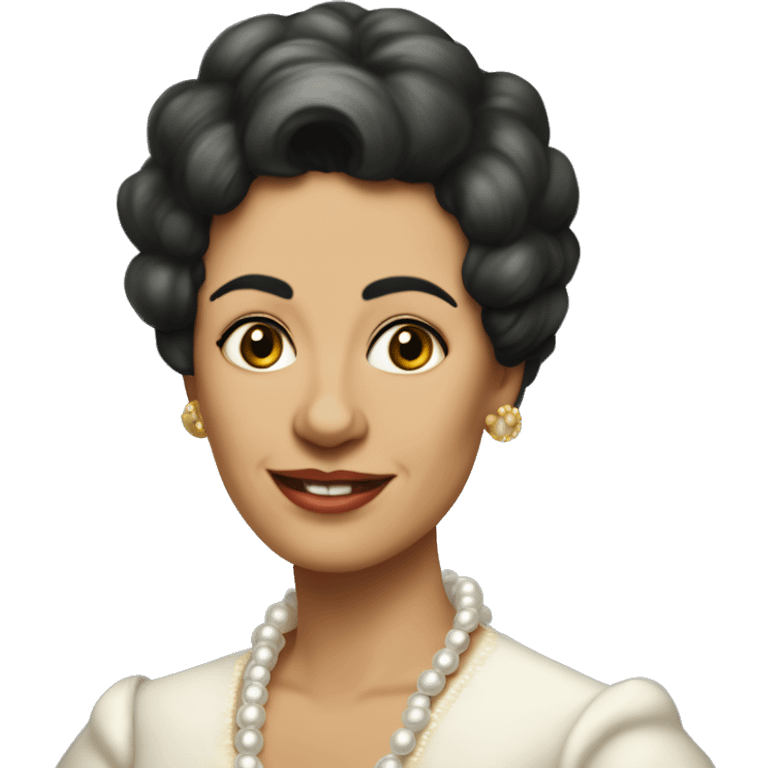 Lola Rodríguez de Tió was the first Puerto Rican-born woman poet to establish herself a reputation as a great poet throughout all of Latin America. short hair. pearls. emoji