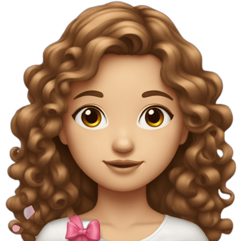 beautiful-wite-girl-with-long-curly-brown-hair-with-a-pink-bow emoji