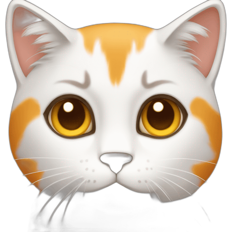 Gato pelo naranja y blanco emoji