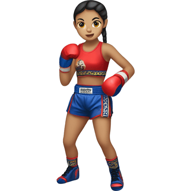 Muay Thai girl  emoji