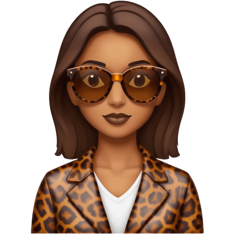 Brown sun glasses women’s tortoise shell emoji