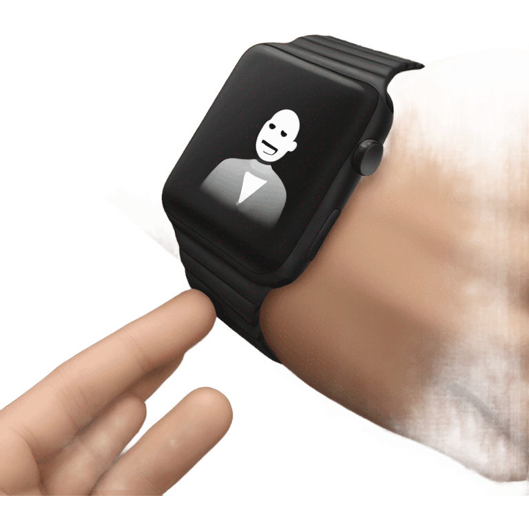 apple watch on the hand emoji