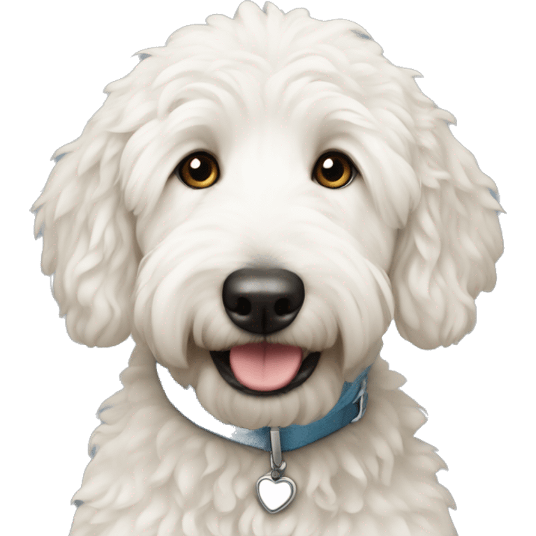 White golden doodle emoji