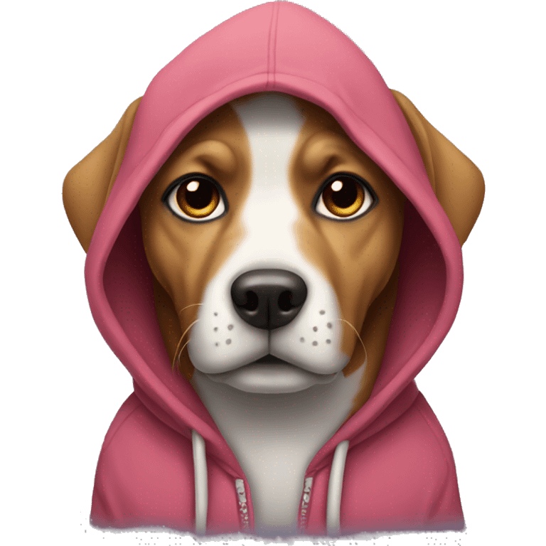 Dog wearing a hoodie emoji