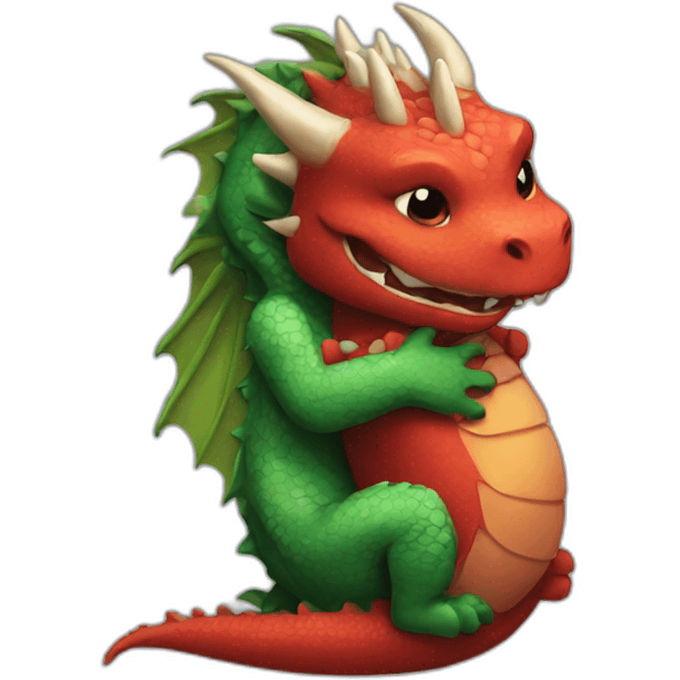 Dragon hug emoji