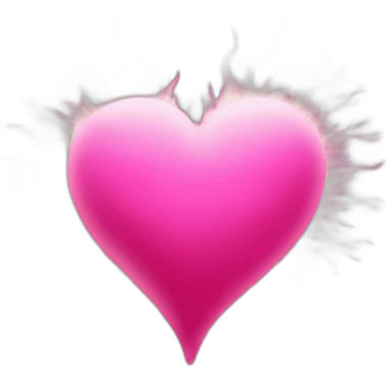 a heart that is surrounded by pink fire emoji