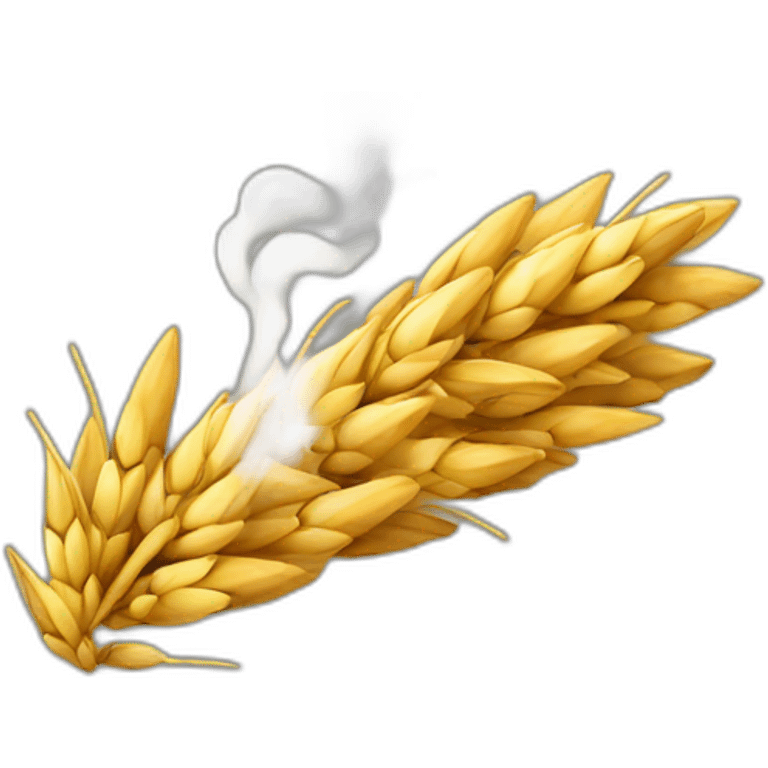 Smoking wheat emoji