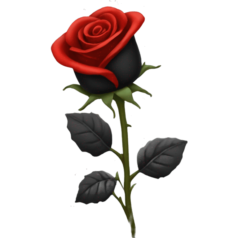 black and red roses  emoji