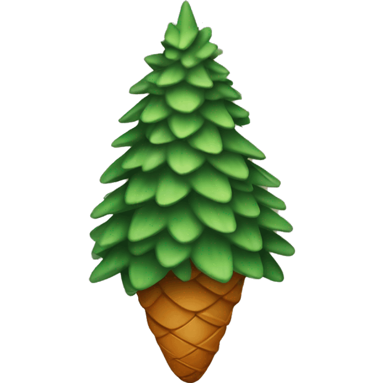 Smiling Conifer cone emoji