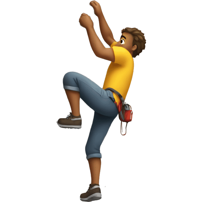 a person climbing emoji