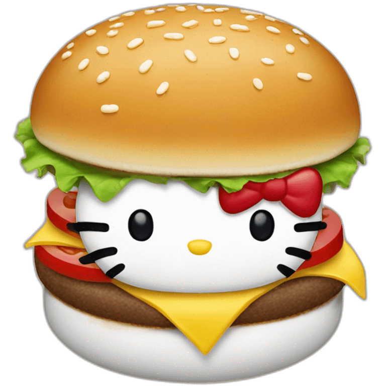 a hello kitty burger emoji