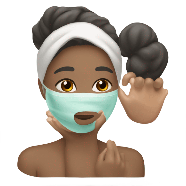 Person doing skincare emoji