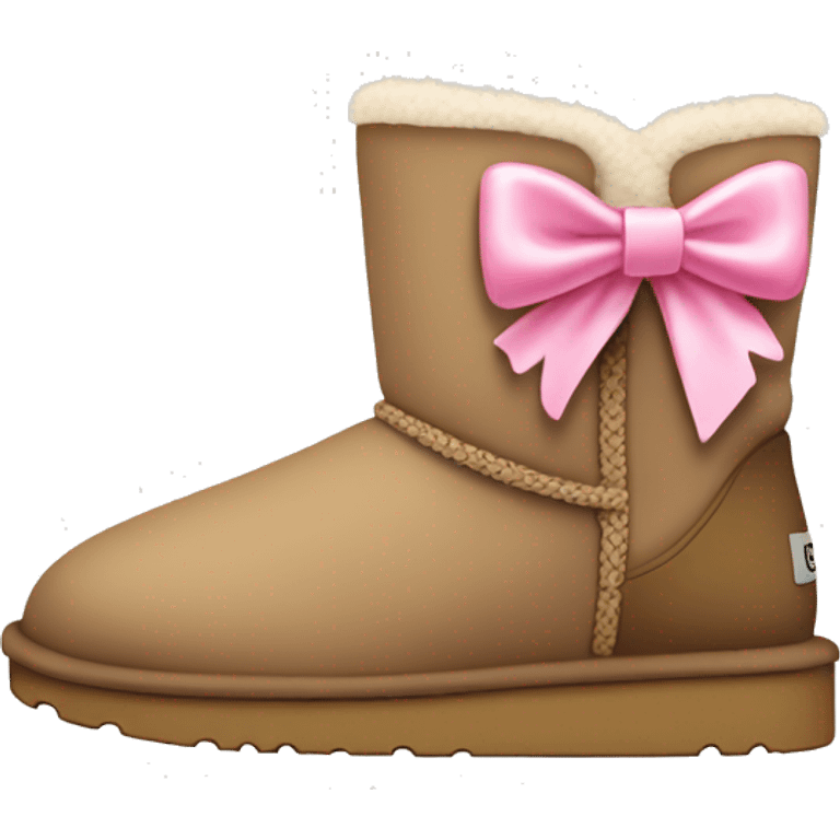 Ugg boot with pink bow emoji