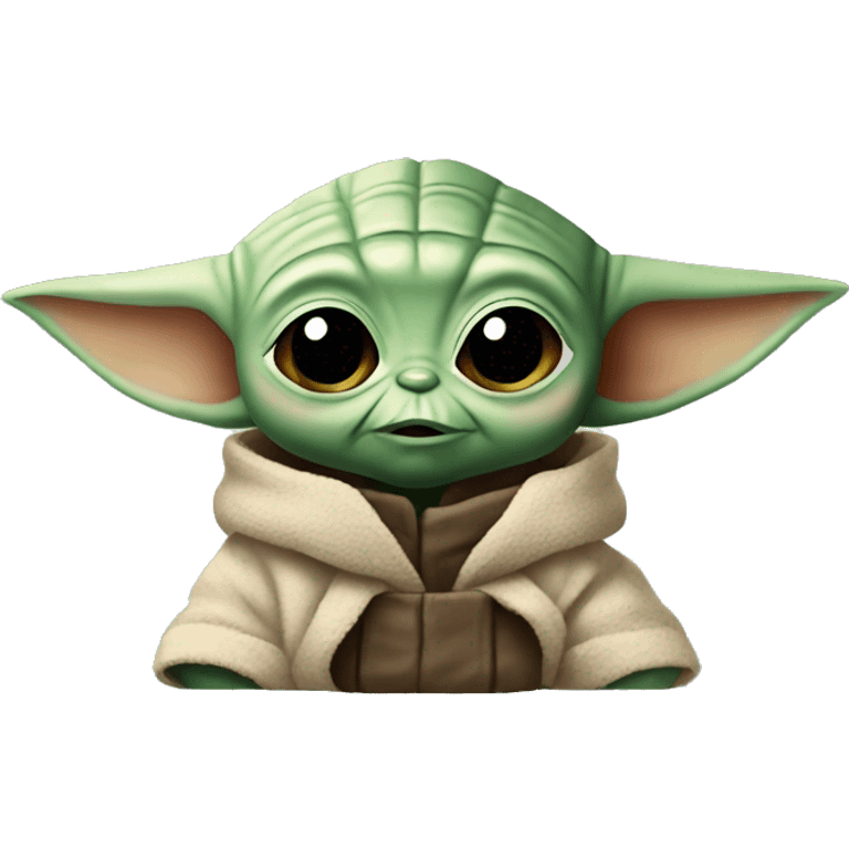 Baby Yoda craze face emoji