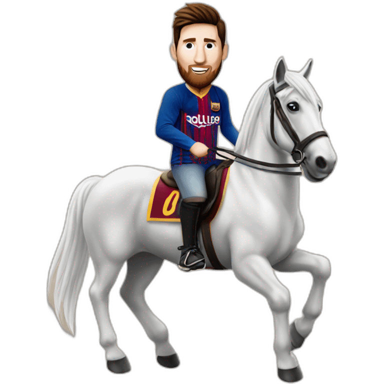 Messi sur un cheval  emoji