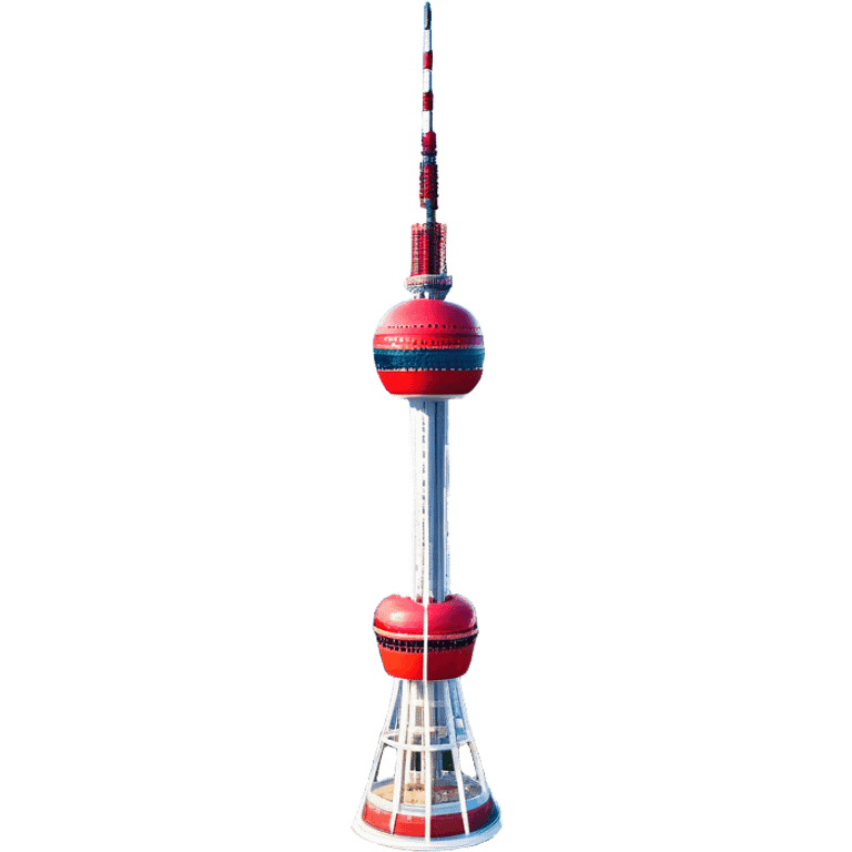 ​Cinematic Realistic N Seoul Tower, depicted in full daylight as a slender, single-column tower crowned by a cylindrical observation deck, set against a clear blue sky over Seoul’s vibrant cityscape, rendered with crisp architectural detail and bright, natural lighting that accentuates its modern elegance, emoji