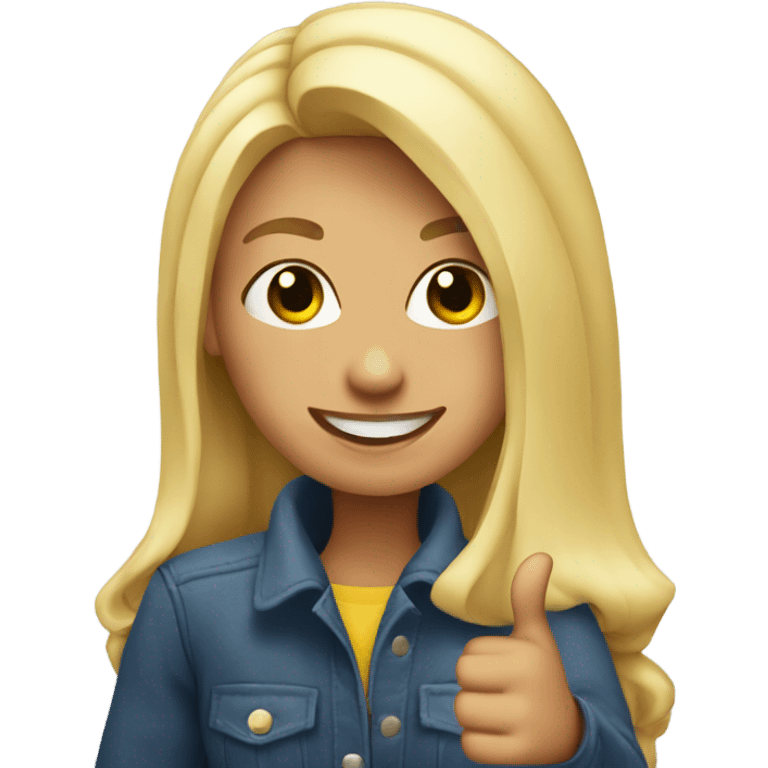 Blonde girl Thumbs up emoji