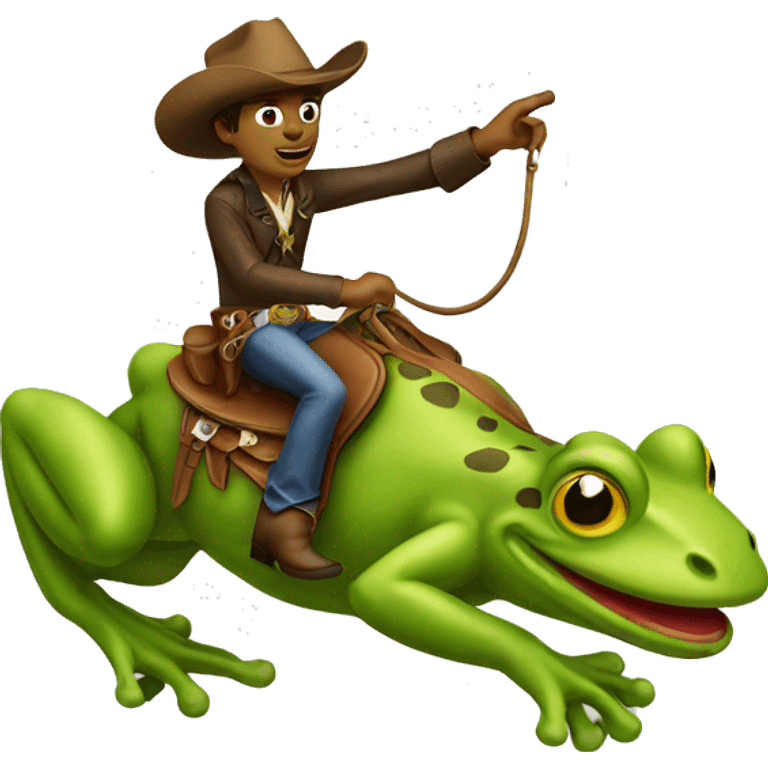 cowboy riding frog emoji