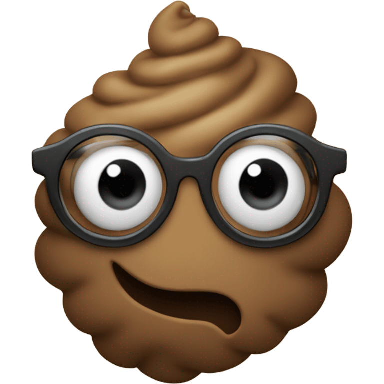 poop wearing glasses emoji