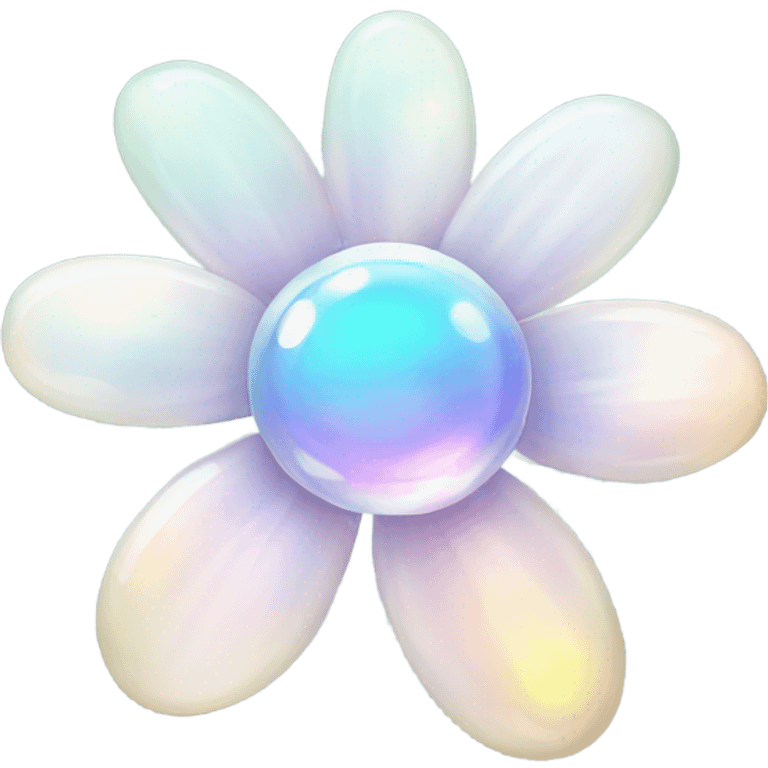 Opal crystal daisy flower emoji