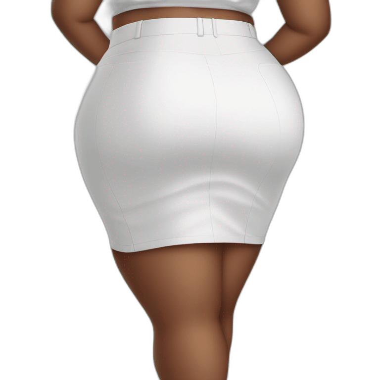 curvy-beauty-white-skirt view from below emoji