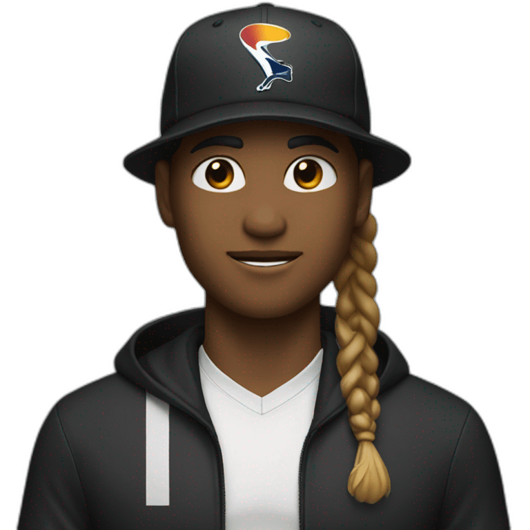 Athlete with black hat emoji