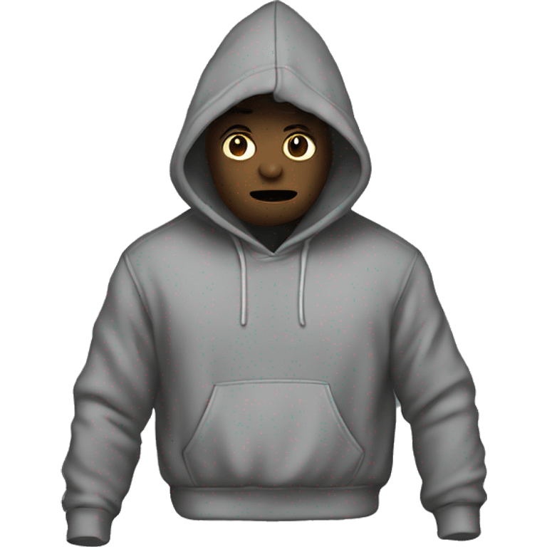 Hoodie with text says no one emoji