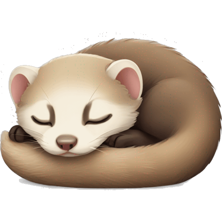 Ferret sleeping emoji