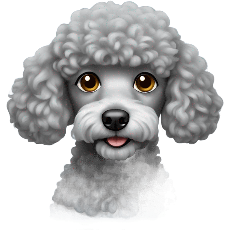 Small grey poodle  emoji