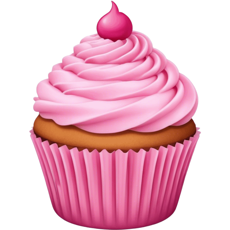 Cupcake with pink icing emoji