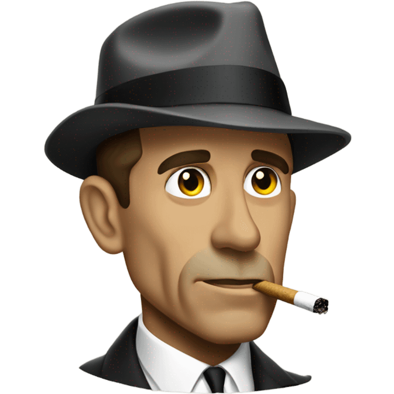 Humphrey Bogart smoking emoji