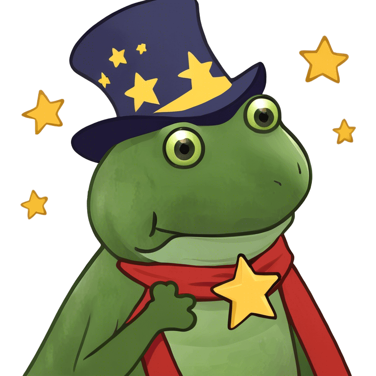 bufo wizard with a tophat emoji