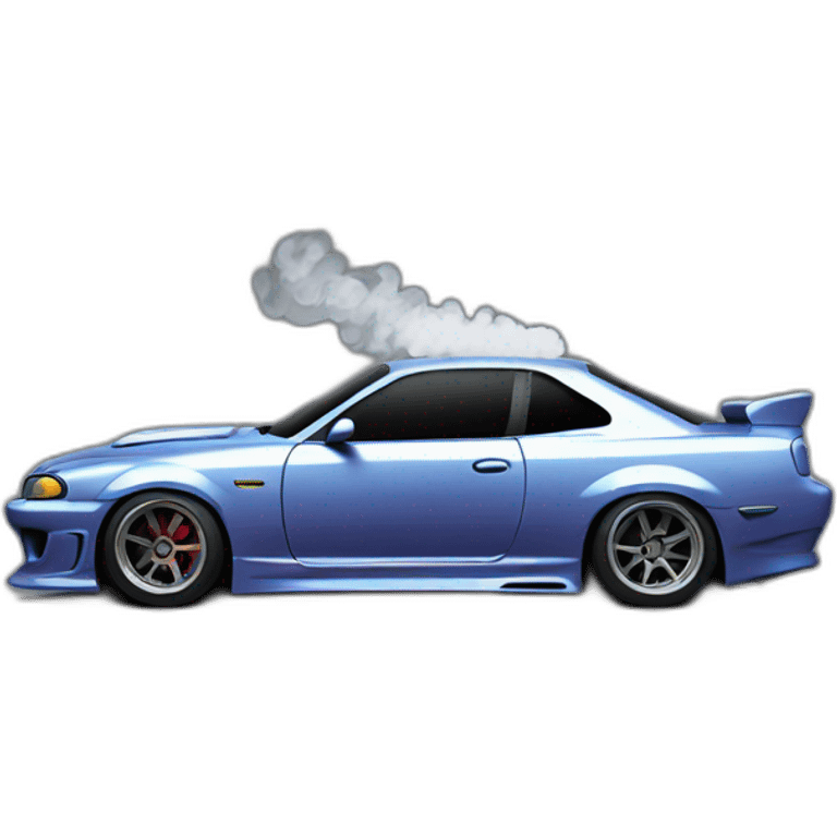 Drift car smoke emoji