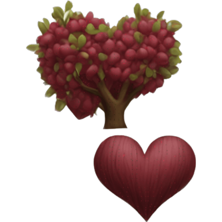 Heart of the burgundy tree  emoji