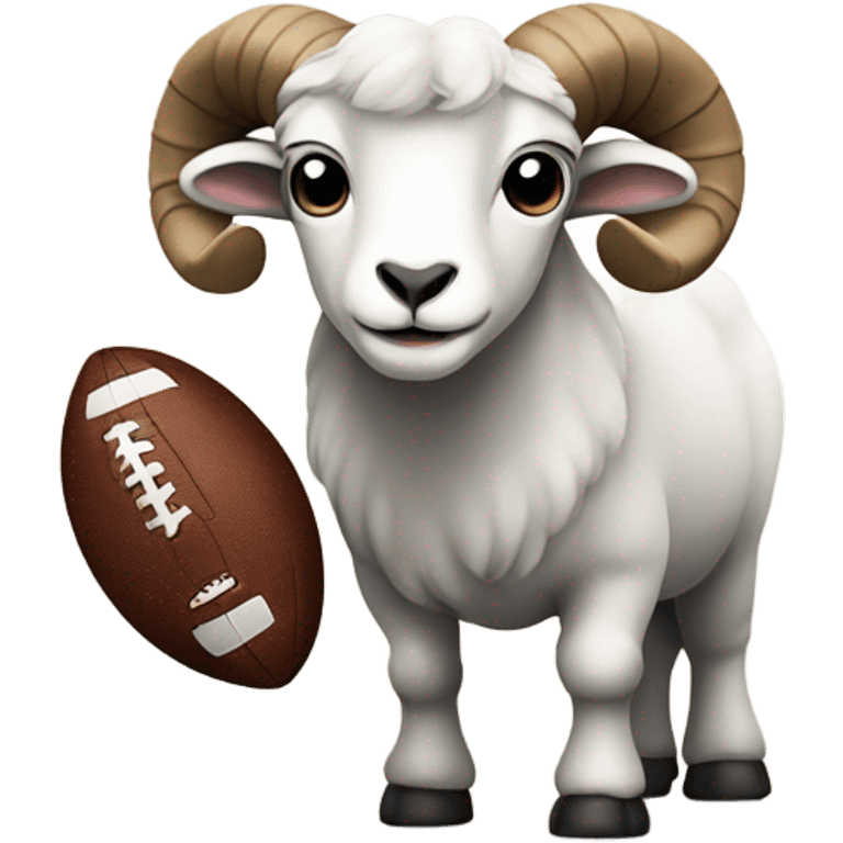 Ram with football  emoji