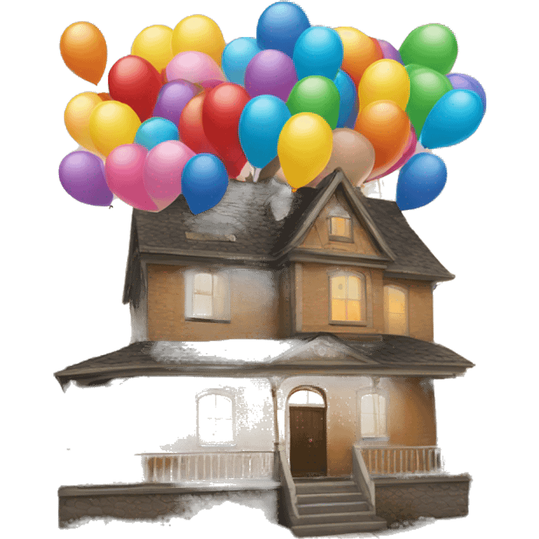 Up house with balloons emoji