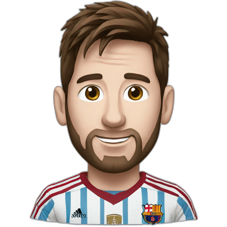 Messi with Nike shirt emoji