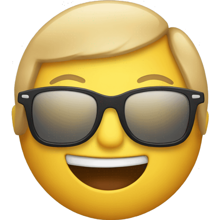 Emoji with sunglasses giving a wink emoji