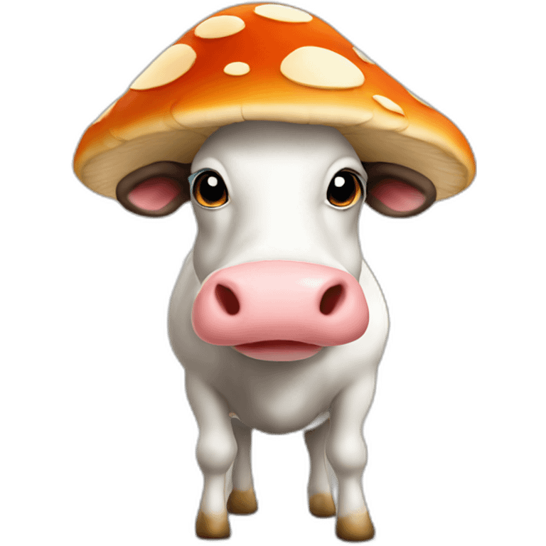 Mushroom cow emoji