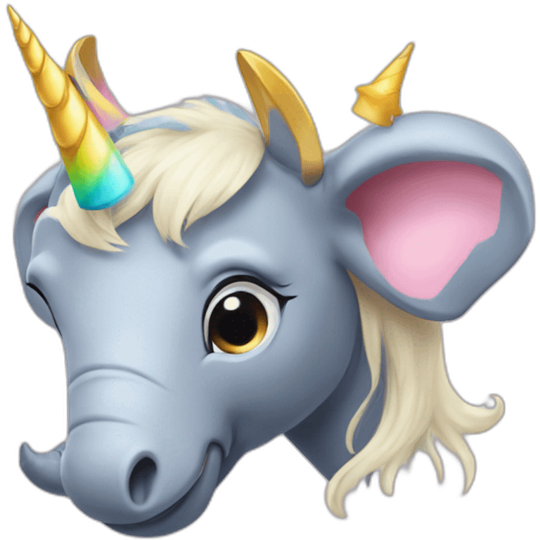 Elephant unicorn emoji