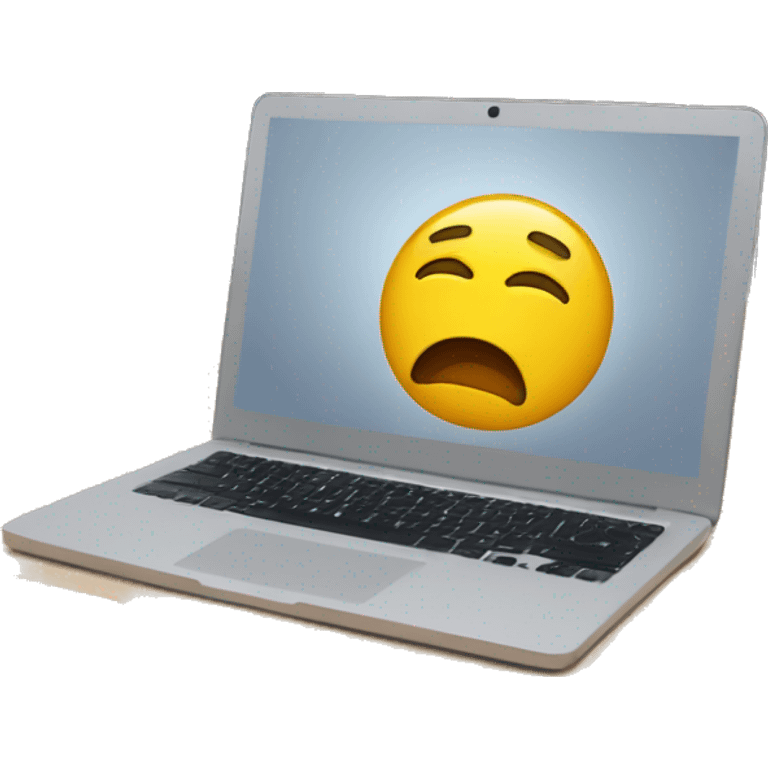 crying emoji infront of computer  emoji