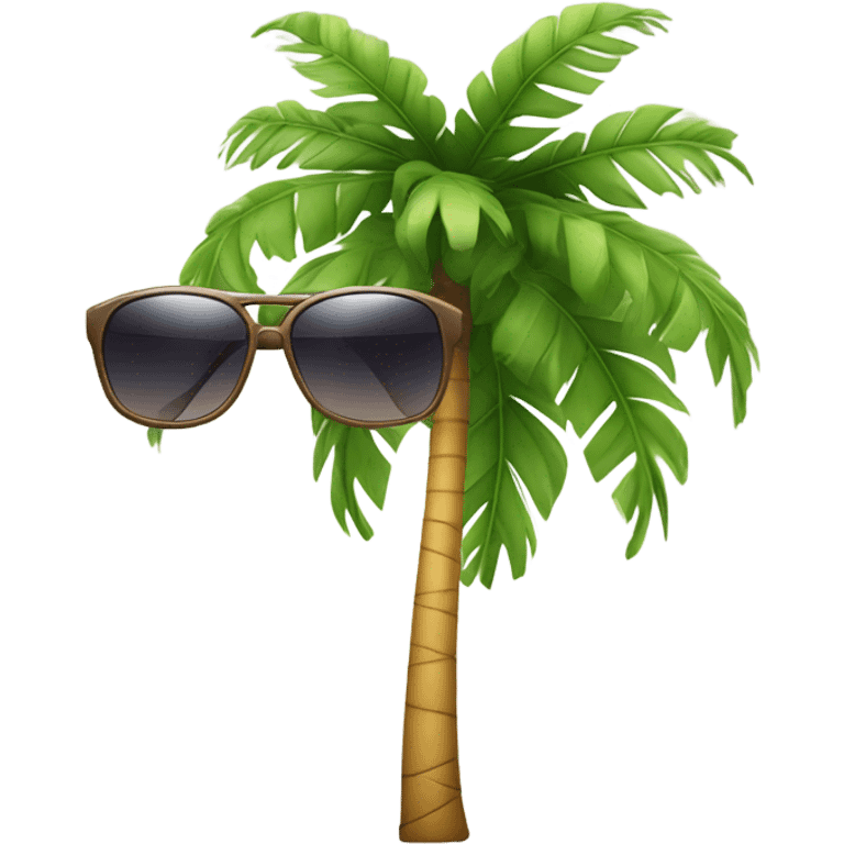 Palm tree wearing sunglasses emoji