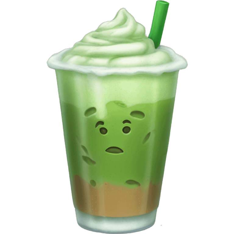 Iced matcha latte emoji