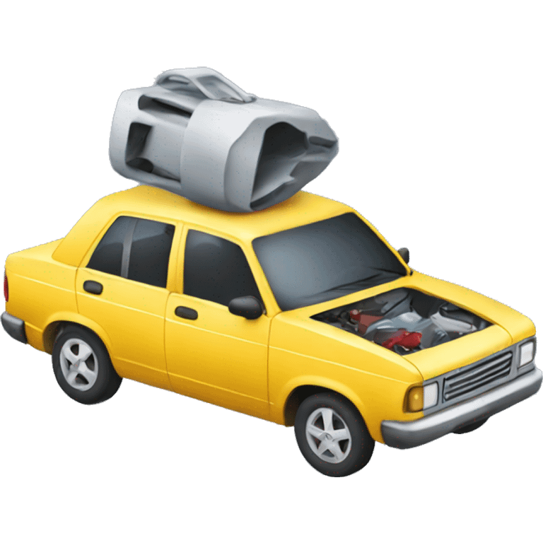 a broken-down car emoji