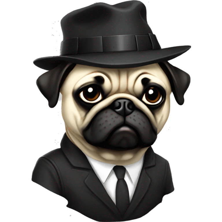 Gangster Pug emoji