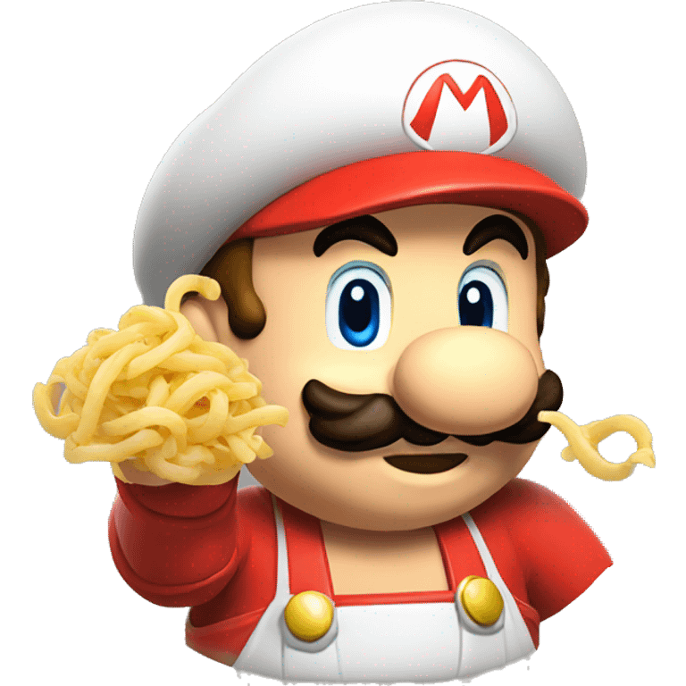 super mario eating pasta emoji