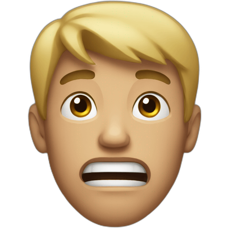 freaking scared young man emoji